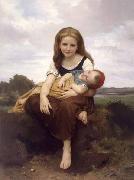 William-Adolphe Bouguereau The Elder Sister oil on canvas